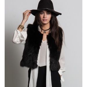 Black Faux Fur Vest